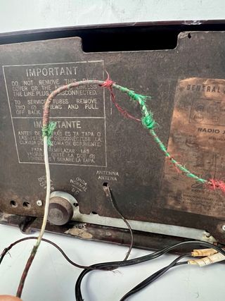 Radio General Electric Válvulas Marrón/Verde