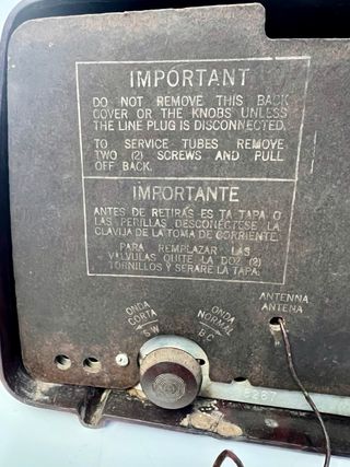 Radio General Electric Válvulas Marrón/Verde