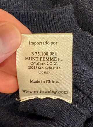 Jersey Miintoday azul talla única