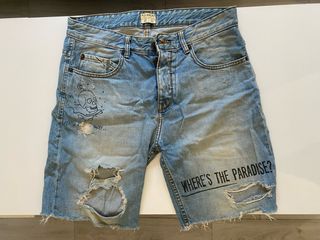 Bermuda vaquera Pull&Bear desgastada