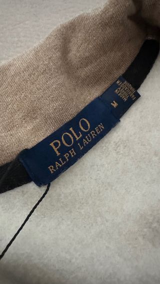 Polo Ralph Lauren Moletom Meia-Zip Bege M
