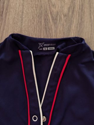 Camiseta pádel Drop-Shot sin mangas azul y roja