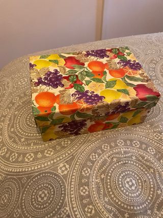 Juego 4 Cajas Cartón Frutas