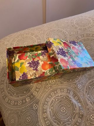 Juego 4 Cajas Cartón Frutas