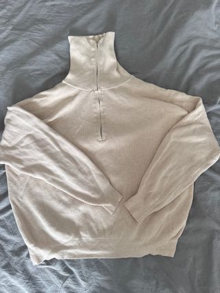 Jersey cuello alto con cremallera