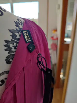 Blusa fucsia plisada Etxart & Panno