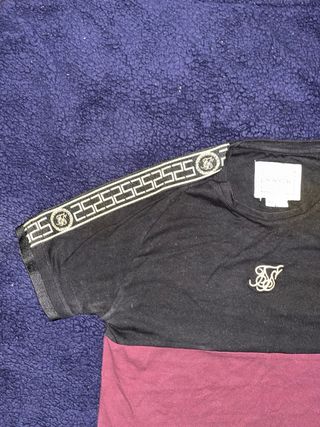 Camiseta SikSilk Negra y Rosa