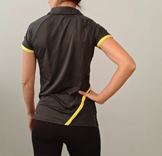 Maillot ciclismo Btwin gris y amarillo