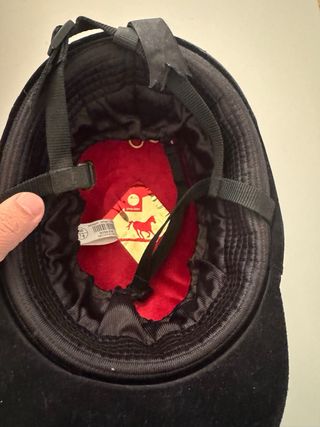 Casco Hípica Terciopelo Adulto Negro