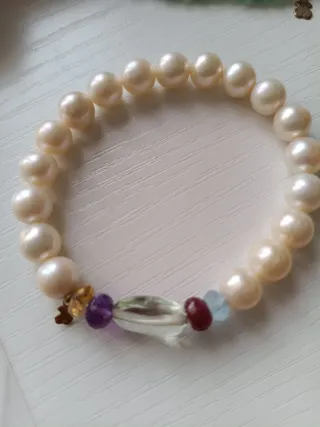 Pulsera TOUS Perlas Oro y Gemas