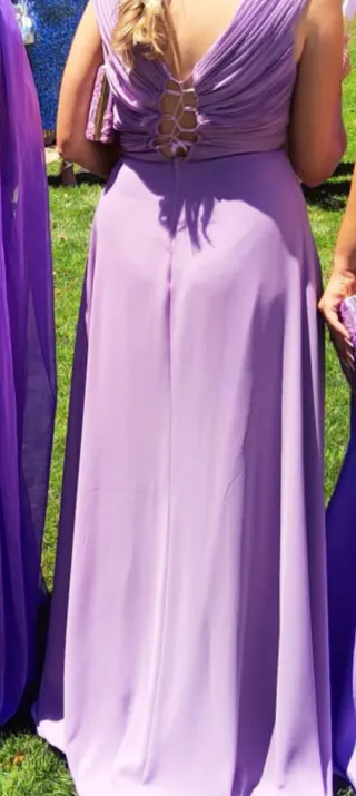 Vestido largo invitada morado