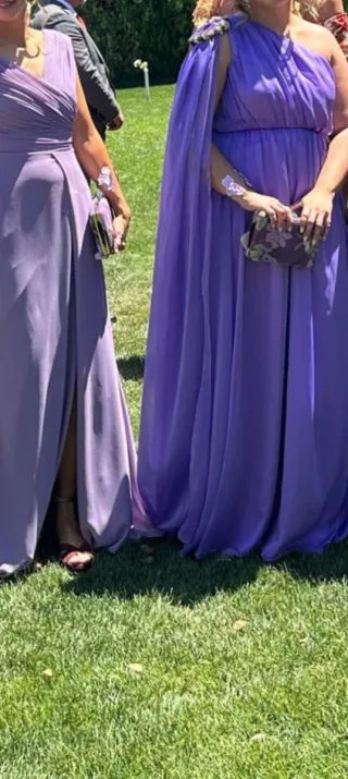 Vestido largo invitada morado