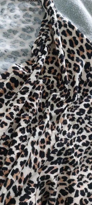 Camiseta Leopardo Cappuccini Fruncida Talla 40