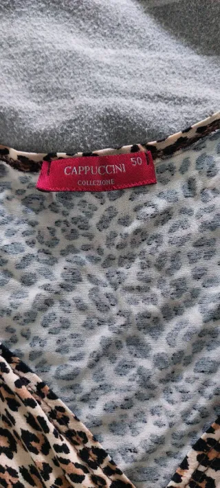 Camiseta Leopardo Cappuccini Fruncida Talla 40