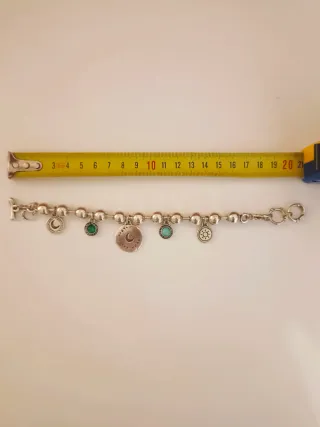 Pulsera plata mujer con charms