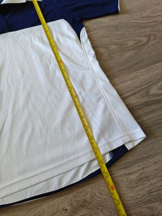 Polo Asics Azul y Blanco Talla M