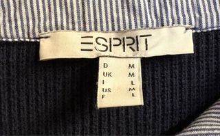Jersey Esprit azul con camisa a rayas