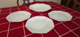 Juego de 6 tazas y platos de porcelana