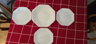 Juego de 6 tazas y platos de porcelana
