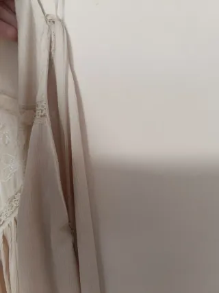 Vestido largo bordados abalorios zara