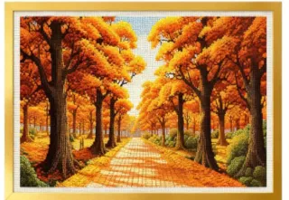 Kit Punto Cruz Paisaje Otoño