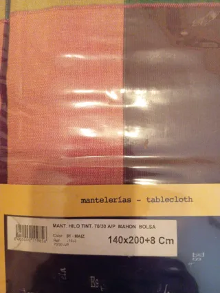 Mantel tela 8 servicios 140x200