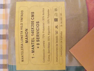 Mantel tela 8 servicios 140x200