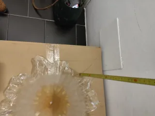 Tulipa Cristal Murano Dorada Transparente