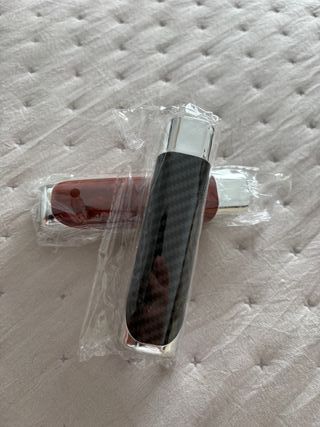 2 Embellecedores Freno Mano Madera/Carbono