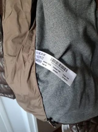 Chaqueta de piel marrón