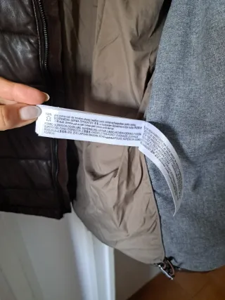 Chaqueta de piel marrón