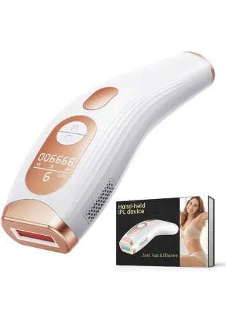 Depiladora IPL 3 en 1 Oro y Blanco