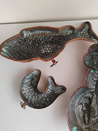 Set 3 forme rame pesce e aragosta