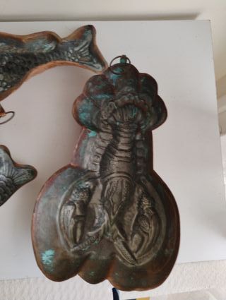 Set 3 forme rame pesce e aragosta