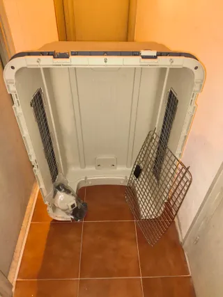 Transportín Perro Grande Azul y Blanco