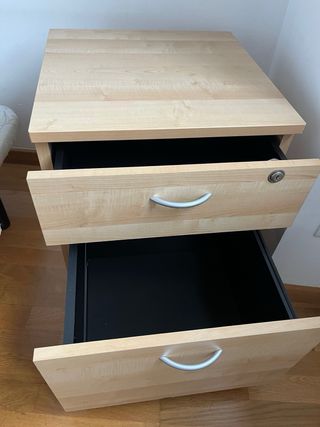 Cajonera de oficina madera y metal 49/49/59