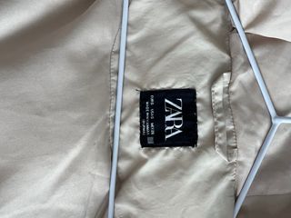 Chaleco largo plumifero Zara beige