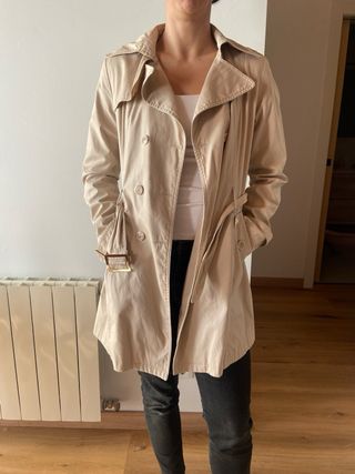 Gabardina Beige Talla 38