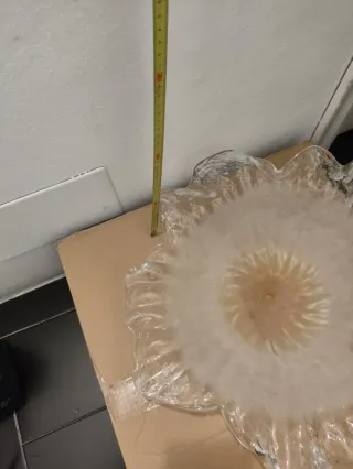 Tulipa Cristal Murano Dorada Transparente