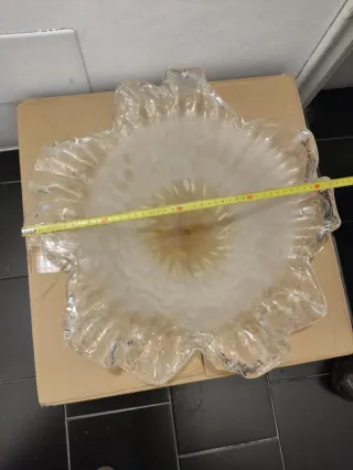 Tulipa Cristal Murano Dorada Transparente