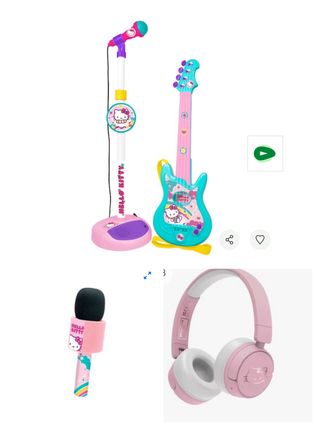 Guitarra, Micrófono y Auriculares Hello Kitty