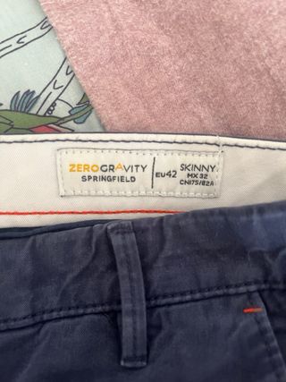 Pantalón chino skinny azul Springfield Talla L