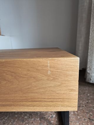 Mesa centro roble rústico diseño industrial 80*80