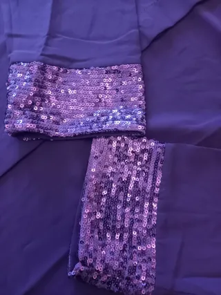 Camicia Caterina Lancini viola con paillettes