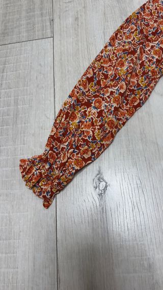 Vestido estampado floral manga larga