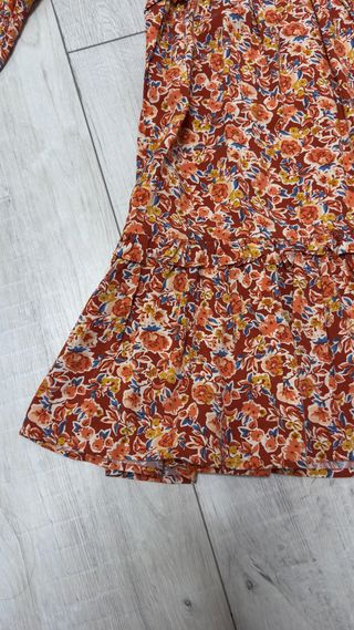 Vestido estampado floral manga larga