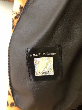 Abrigo reversible "shearling" marrón / leopardo