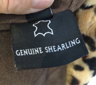Abrigo reversible "shearling" marrón / leopardo
