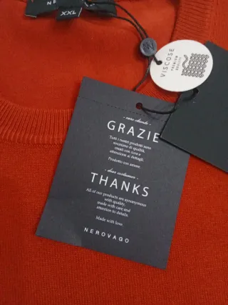 Maglione uomo XXL arancione Nerovago