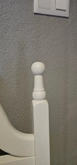 Cabecero de cama 90 cm madera blanco